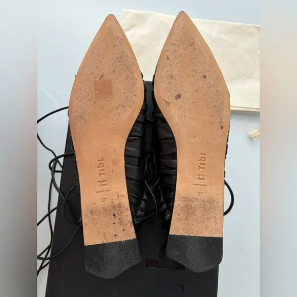 Tibi New in Box Sergei Flat in Black, size 37 - Picture 13 of 16